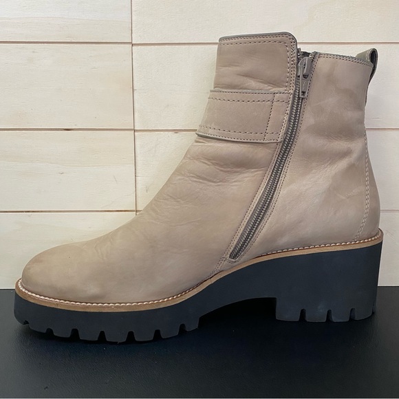 Paul Green Halo Boots Tan Nubuck Leather Women's Size 9.5 Shoes UK 7 Zip Bootie - Picture 2 of 12